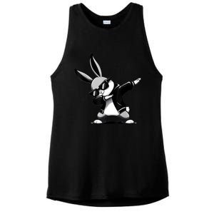 Easter Day Dabbing Bunny Rabbit Hip Hop Easter Basket Ladies PosiCharge Tri-Blend Wicking Tank