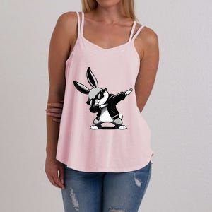 Easter Day Dabbing Bunny Rabbit Hip Hop Easter Basket Women's Strappy Tank