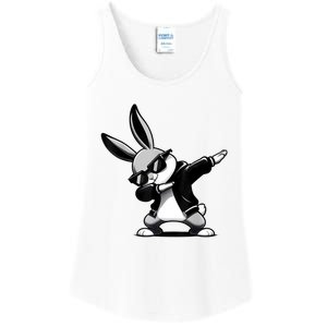 Easter Day Dabbing Bunny Rabbit Hip Hop Easter Basket Ladies Essential Tank