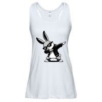 Easter Day Dabbing Bunny Rabbit Hip Hop Easter Basket Ladies Essential Flowy Tank