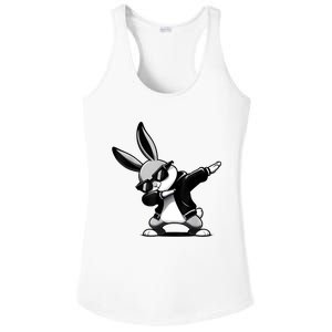 Easter Day Dabbing Bunny Rabbit Hip Hop Easter Basket Ladies PosiCharge Competitor Racerback Tank