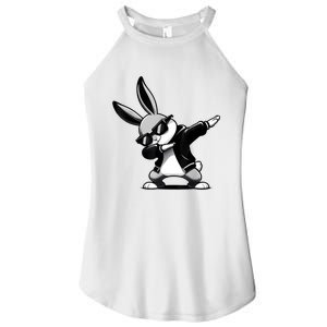 Easter Day Dabbing Bunny Rabbit Hip Hop Easter Basket Women's Perfect Tri Rocker Tank