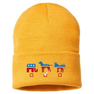 Elephant Dog Donkey Choose My Dog Would Do A Better Job Sustainable Knit Beanie