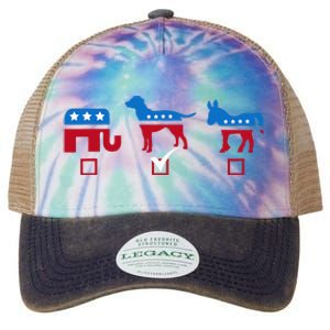 Elephant Dog Donkey Choose My Dog Would Do A Better Job Legacy Tie Dye Trucker Hat