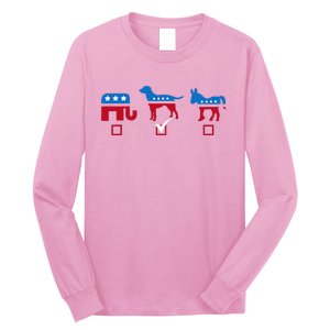 Elephant Dog Donkey Choose My Dog Would Do A Better Job Long Sleeve Shirt