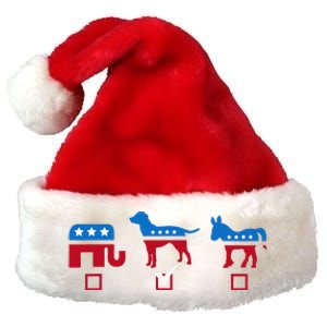 Elephant Dog Donkey Choose My Dog Would Do A Better Job Premium Christmas Santa Hat