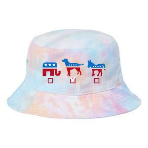 Elephant Dog Donkey Choose My Dog Would Do A Better Job Tie Dye Newport Bucket Hat