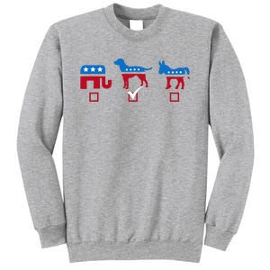 Elephant Dog Donkey Choose My Dog Would Do A Better Job Sweatshirt