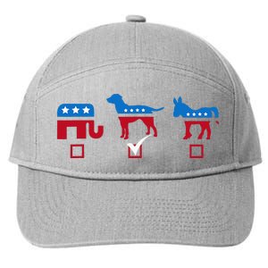 Elephant Dog Donkey Choose My Dog Would Do A Better Job 7-Panel Snapback Hat