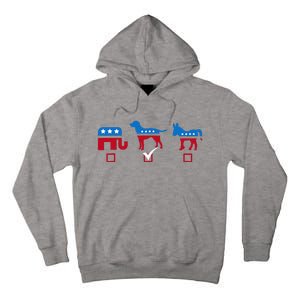 Elephant Dog Donkey Choose My Dog Would Do A Better Job Tall Hoodie