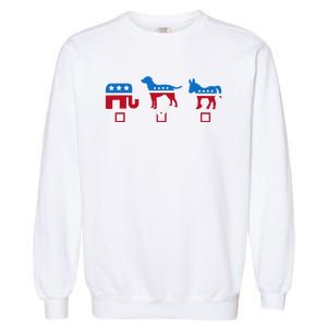 Elephant Dog Donkey Choose My Dog Would Do A Better Job Garment-Dyed Sweatshirt