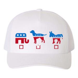 Elephant Dog Donkey Choose My Dog Would Do A Better Job Yupoong Adult 5-Panel Trucker Hat