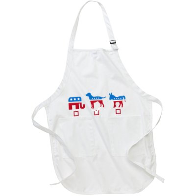 Elephant Dog Donkey Choose My Dog Would Do A Better Job Full-Length Apron With Pockets