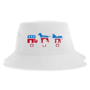 Elephant Dog Donkey Choose My Dog Would Do A Better Job Sustainable Bucket Hat