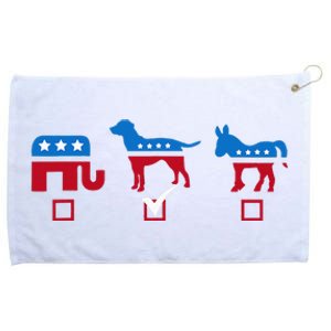 Elephant Dog Donkey Choose My Dog Would Do A Better Job Grommeted Golf Towel