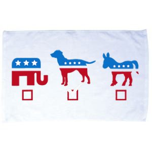 Elephant Dog Donkey Choose My Dog Would Do A Better Job Microfiber Hand Towel