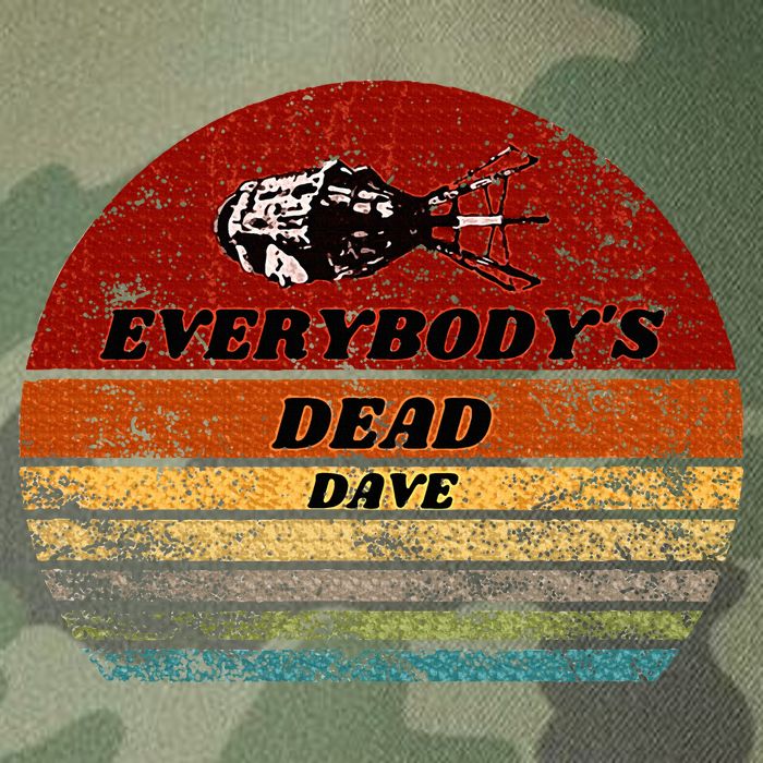 EverybodyS Dead Dave Retro Sunset Holly Red Dwarf Legacy Tie Dye Trucker Hat