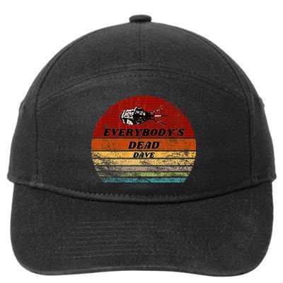 EverybodyS Dead Dave Retro Sunset Holly Red Dwarf 7-Panel Snapback Hat