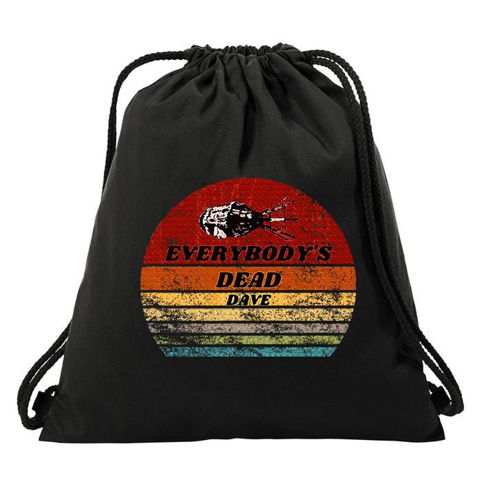 EverybodyS Dead Dave Retro Sunset Holly Red Dwarf Drawstring Bag