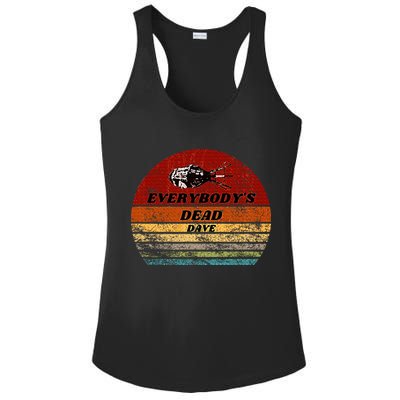 EverybodyS Dead Dave Retro Sunset Holly Red Dwarf Ladies PosiCharge Competitor Racerback Tank