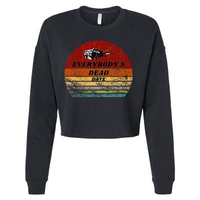 EverybodyS Dead Dave Retro Sunset Holly Red Dwarf Cropped Pullover Crew