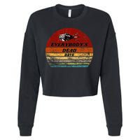 EverybodyS Dead Dave Retro Sunset Holly Red Dwarf Cropped Pullover Crew