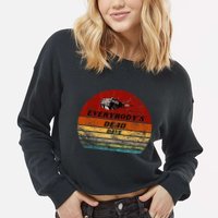 EverybodyS Dead Dave Retro Sunset Holly Red Dwarf Cropped Pullover Crew