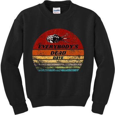 EverybodyS Dead Dave Retro Sunset Holly Red Dwarf Kids Sweatshirt