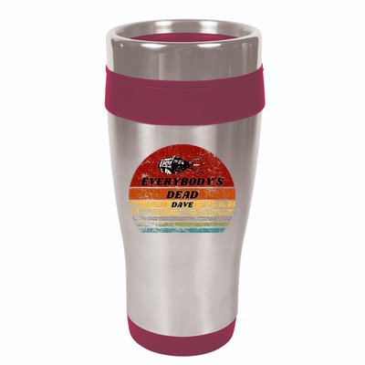 EverybodyS Dead Dave Retro Sunset Holly Red Dwarf 16oz Travel Tumbler