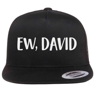 Ew David Designs Grey Modern Letter Flat Bill Trucker Hat