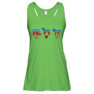 Elephant Dog Donkey Choose My Dog Would Do A Better Job Ladies Essential Flowy Tank