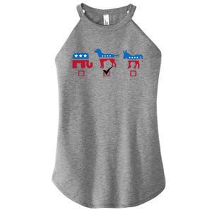 Elephant Dog Donkey Choose My Dog Would Do A Better Job Women's Perfect Tri Rocker Tank