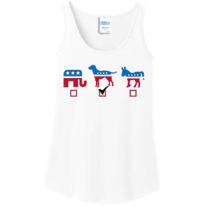 Elephant Dog Donkey Choose My Dog Would Do A Better Job Ladies Essential Tank