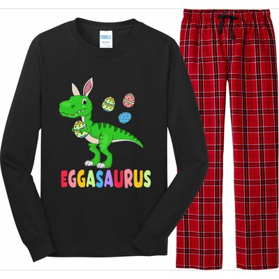 Easter Dinosaur Dino Easter Eggs Basket Cute Long Sleeve Pajama Set