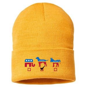 Elephant Dog Donkey Choose My Dog Would Do A Better Job Sustainable Knit Beanie