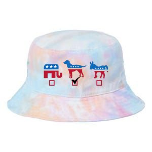 Elephant Dog Donkey Choose My Dog Would Do A Better Job Tie Dye Newport Bucket Hat