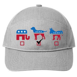 Elephant Dog Donkey Choose My Dog Would Do A Better Job 7-Panel Snapback Hat