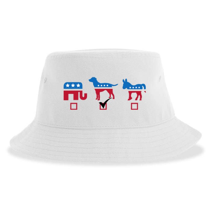 Elephant Dog Donkey Choose My Dog Would Do A Better Job Sustainable Bucket Hat