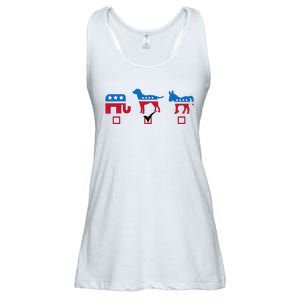 Elephant Dog Donkey Choose My Dog Would Do A Better Job Ladies Essential Flowy Tank