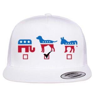 Elephant Dog Donkey Choose My Dog Would Do A Better Job Flat Bill Trucker Hat