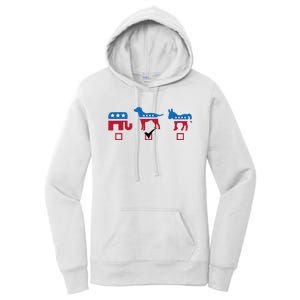 Elephant Dog Donkey Choose My Dog Would Do A Better Job Women's Pullover Hoodie