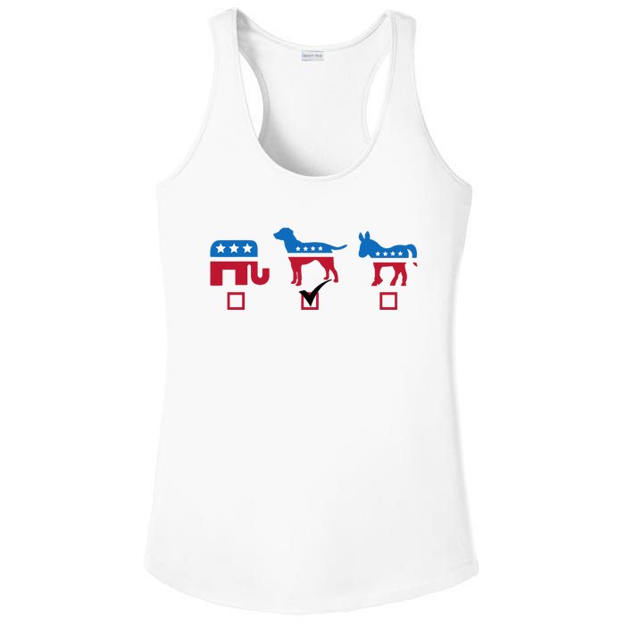 Elephant Dog Donkey Choose My Dog Would Do A Better Job Ladies PosiCharge Competitor Racerback Tank