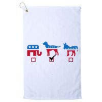 Elephant Dog Donkey Choose My Dog Would Do A Better Job Platinum Collection Golf Towel