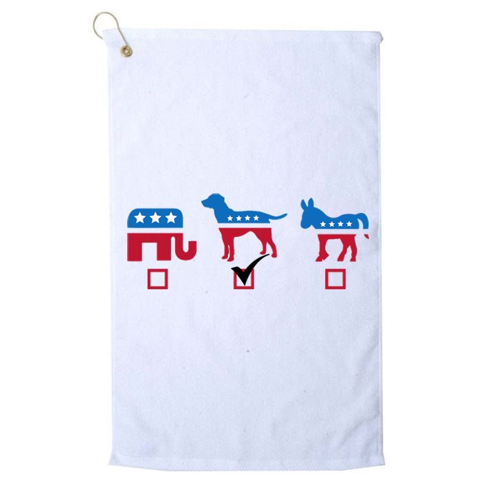 Elephant Dog Donkey Choose My Dog Would Do A Better Job Platinum Collection Golf Towel