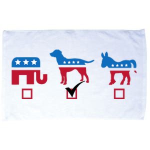 Elephant Dog Donkey Choose My Dog Would Do A Better Job Microfiber Hand Towel