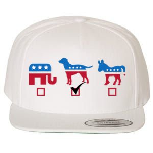 Elephant Dog Donkey Choose My Dog Would Do A Better Job Wool Snapback Cap