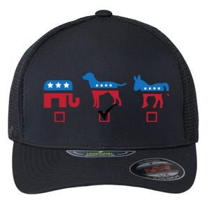 Elephant Dog Donkey Choose My Dog Would Do A Better Job Flexfit Unipanel Trucker Cap