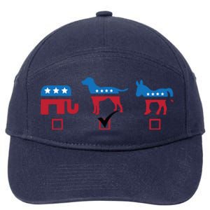 Elephant Dog Donkey Choose My Dog Would Do A Better Job 7-Panel Snapback Hat