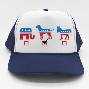 Elephant Dog Donkey Choose My Dog Would Do A Better Job Trucker Hat