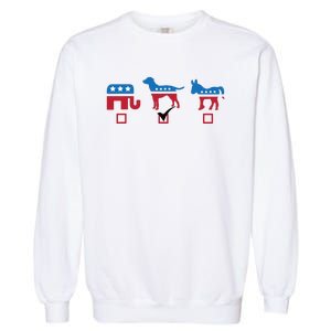 Elephant Dog Donkey Choose My Dog Would Do A Better Job Garment-Dyed Sweatshirt